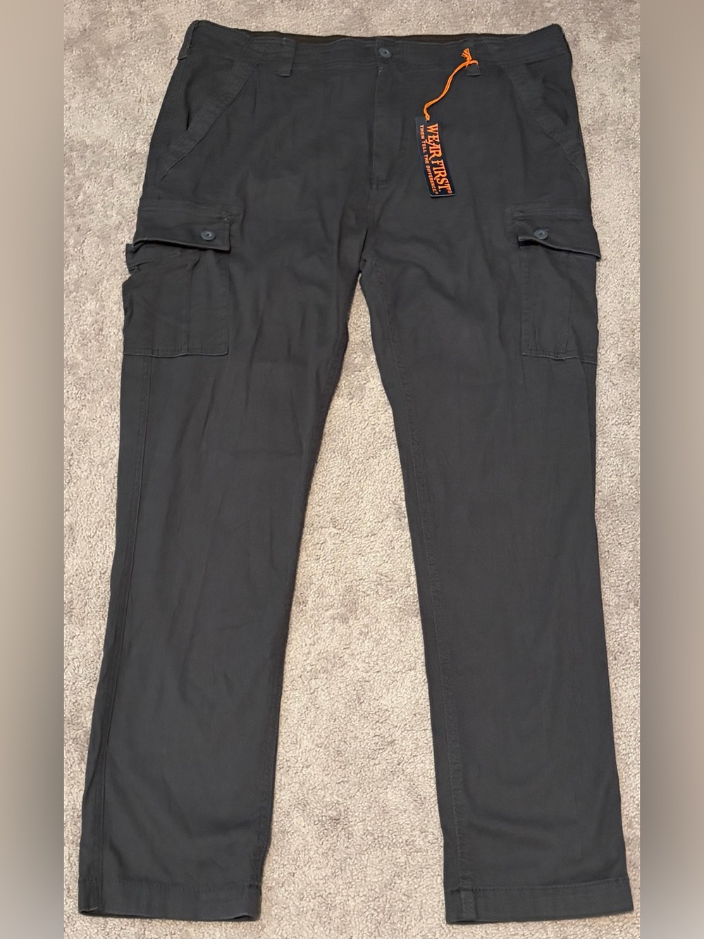 WearFirst Men’s Gray Cargo Pants Size 38x32 NWT